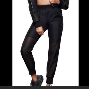 Good American Black Sheer Joggers